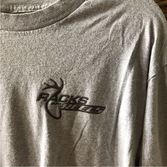 Racks & Reels gray long sleeve graphic tee in size L - Picture 3 of 7
